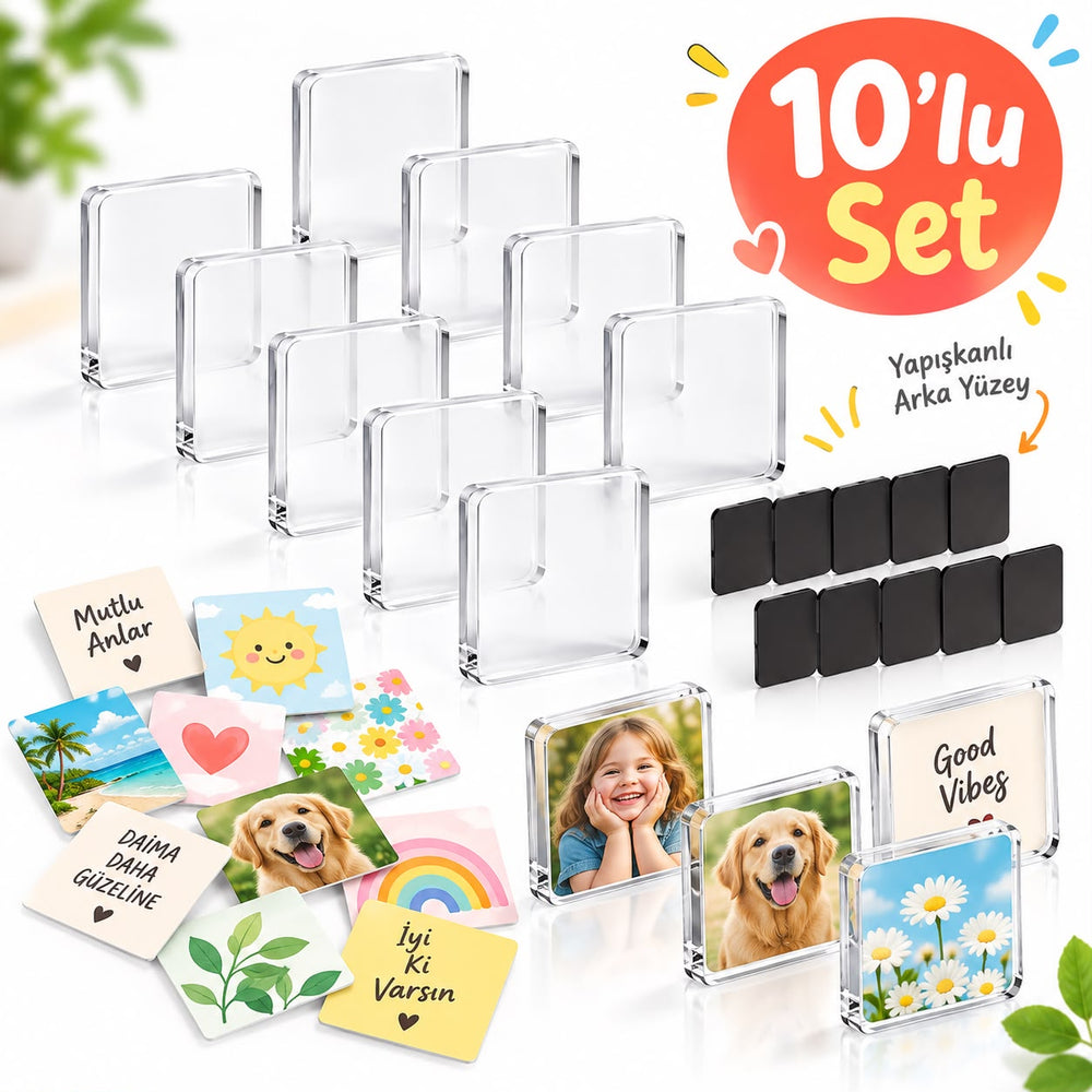 10’lu Şeffaf Magnet Seti