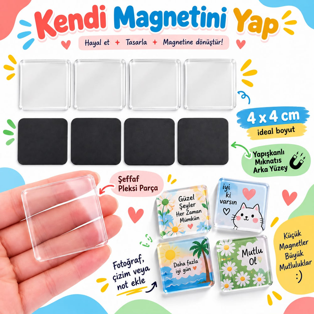 10’lu Şeffaf Magnet Seti
